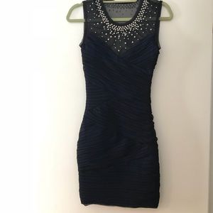 BCBG diamond night blue dress